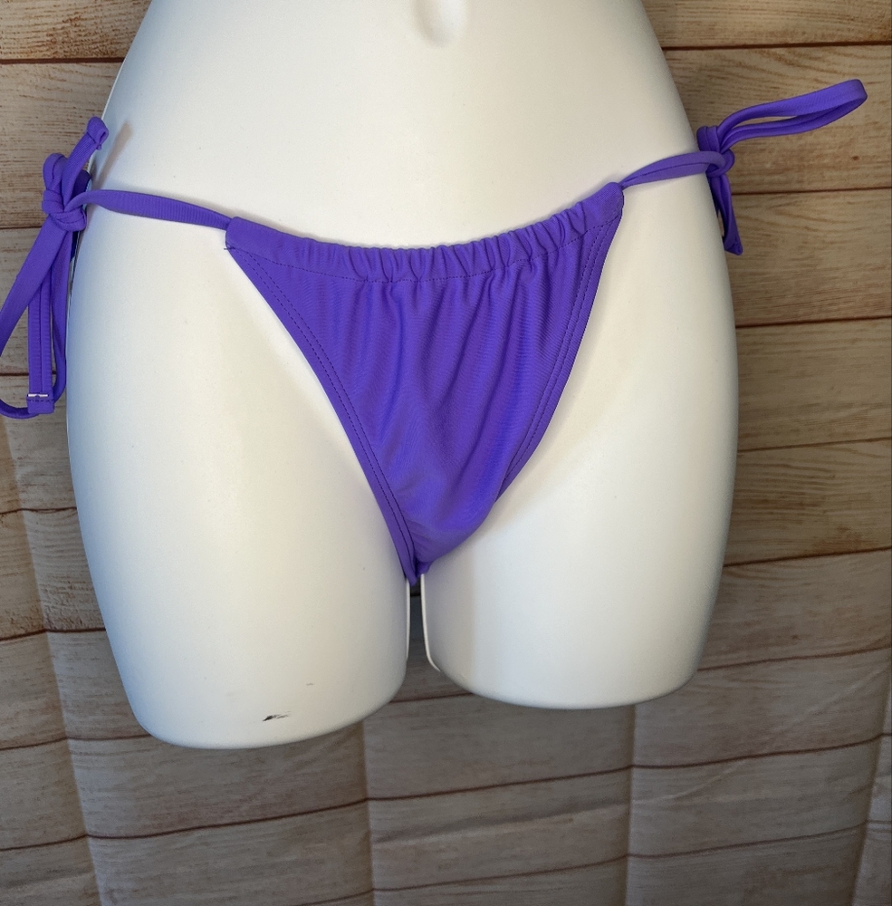 Purple Tie-Side Bikini Bottom